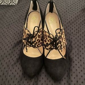 Stylish Leopard and Black Heels